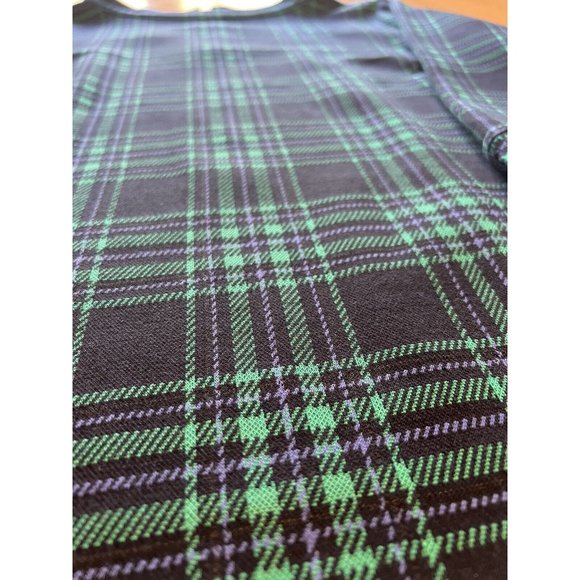 TALBOTS Checkered Mock Neck‎ Long Sleeve Back Zipper Women Sweater Size Medium - Picture 7 of 11